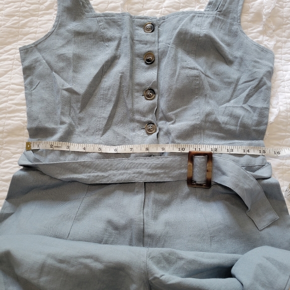 Japna Jumpsuit Cotton Linen Blend M Aloe NWT - Picture 8 of 12